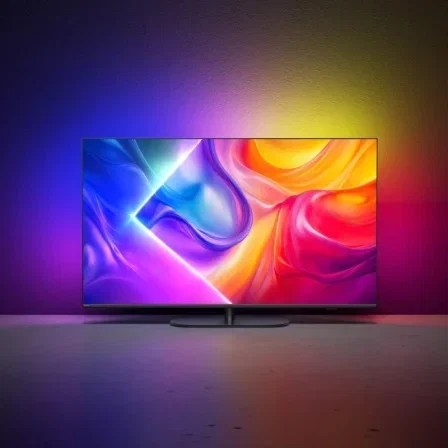 Philips 43PUS9010/12 Televisor 43" QLED 4K UHD Smart TV Ambilight 3 Lados, Titan OS, Procesador P5, 144Hz VRR, HDMI 2.1, Dolby Vision Atmos, DTS:X, Gaming, WiFi